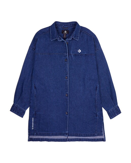 Camisa de Mulher Utility Azul-índigo-1