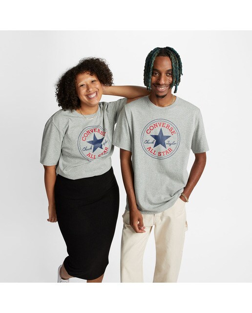 T-shirt Unissexo Go-To All Star Patch Standard Cinzento-1