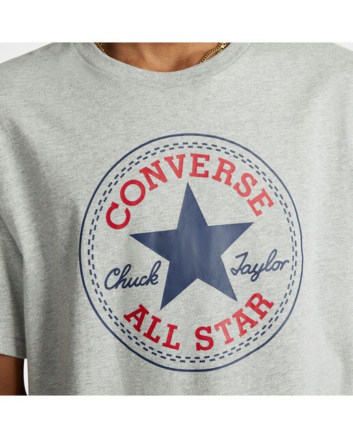 T-shirt Unissexo Go-To All Star Patch Standard Cinzento-4