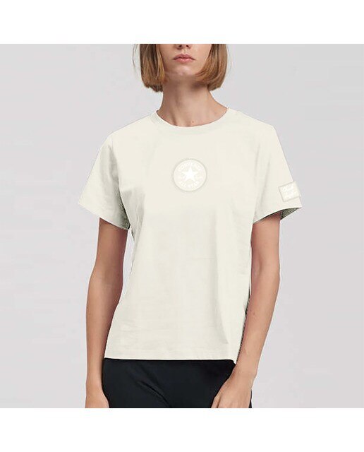 T-shirt de Mulher Chuck Taylor Boxy Bege-1