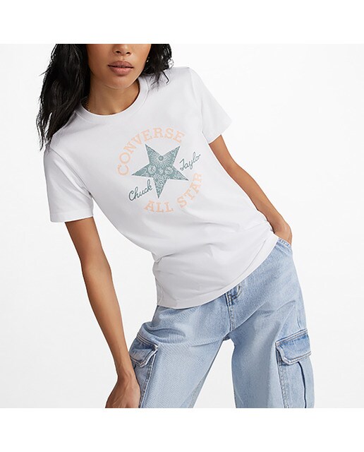 T-shirt de Mulher Chuck Taylor Patch Branco-2