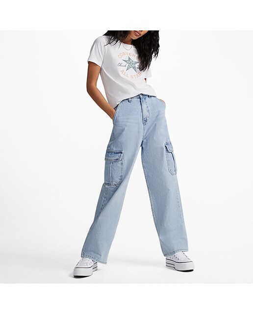 T-shirt de Mulher Chuck Taylor Patch Branco-3