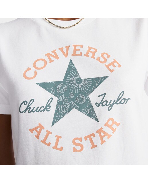 T-shirt de Mulher Chuck Taylor Patch Branco-5