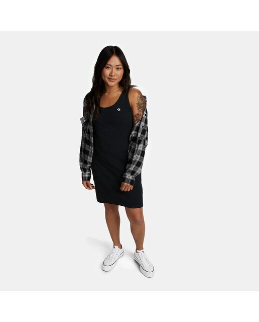 Vestido de Mulher Scoop Knit Preto-2