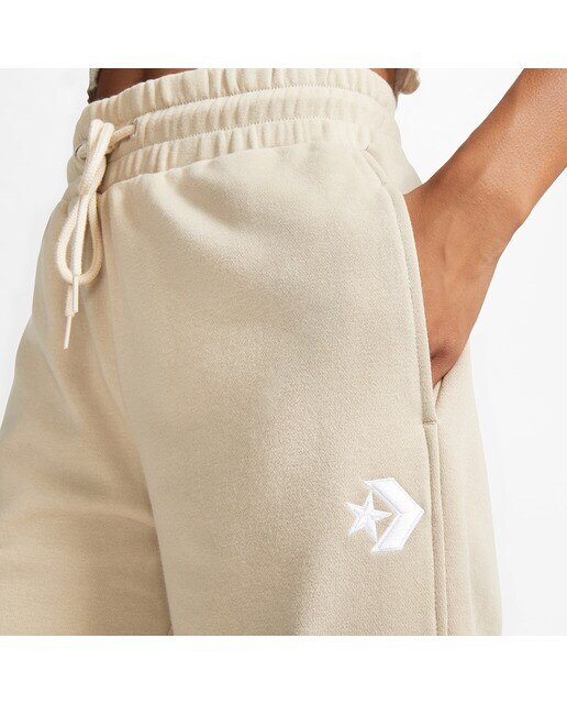 Calças de Mulher Fashion Knit Cargo Bege-4