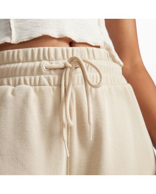 Calças de Mulher Fashion Knit Cargo Bege-6