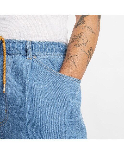 Calças de Homem Baggy Denim Azul denim-5
