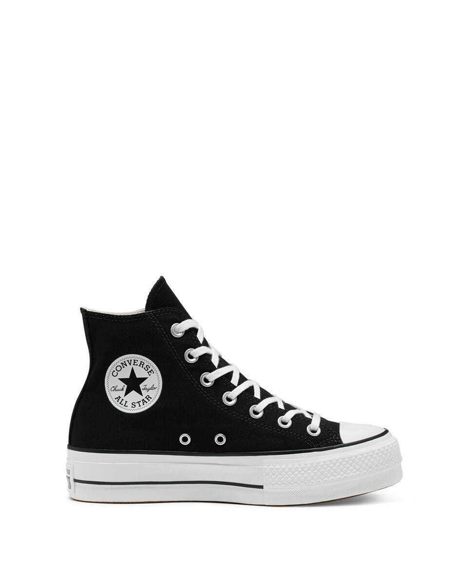 Zapatillas casual de mujer Chuck Taylor All Star Platform Lift Alta Lona Converse - Negro Negro-1