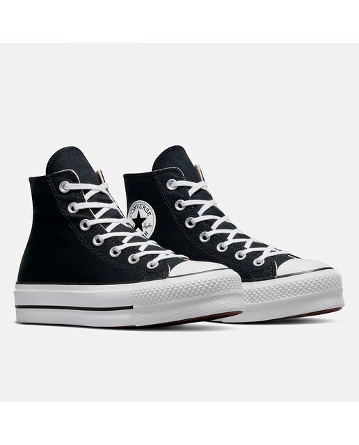 Zapatillas casual de mujer Chuck Taylor All Star Platform Lift Alta Lona Converse - Negro Negro-3