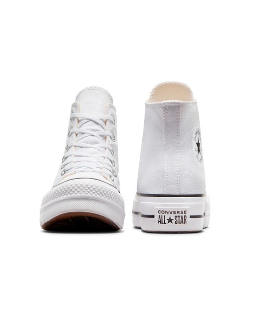 Zapatillas casual de mujer Chuck Taylor All Star Platform Lift Alta Lona Converse - Blanco Blanco-3