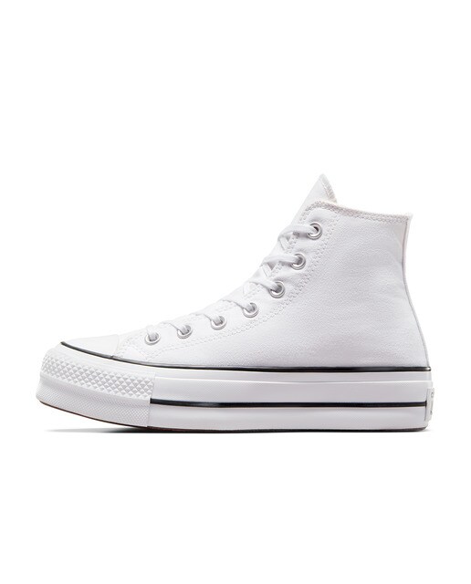 Zapatillas casual de mujer Chuck Taylor All Star Platform Lift Alta Lona Converse - Blanco Blanco-4