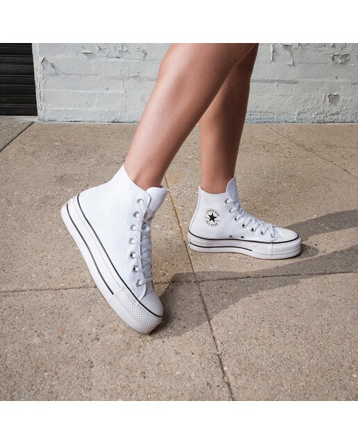 Zapatillas casual de mujer Chuck Taylor All Star Platform Lift Alta Lona Converse - Blanco Blanco-11