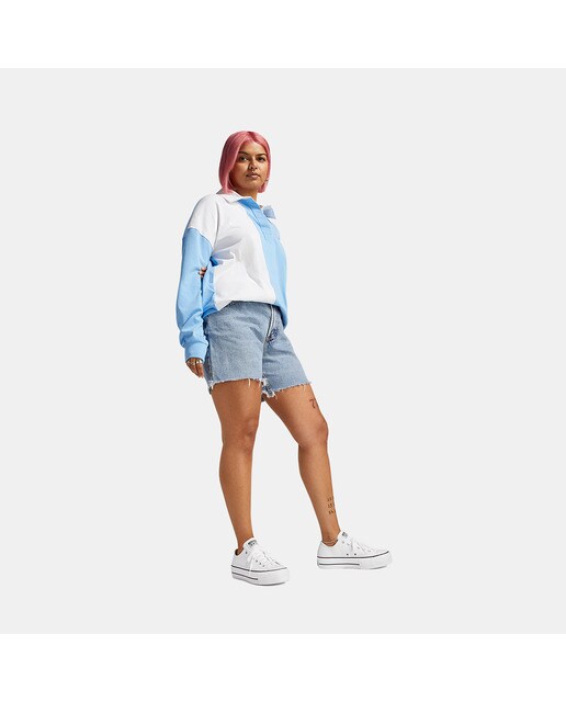 Sapatilhas casuais baixas de mulher Chuck Taylor All Star Lift Clean em pele Converse Branco-10