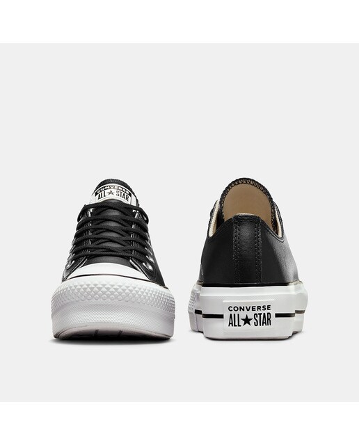 Imagen 3 de Zapatillas casual de mujer Chuck Taylor All Star Lift Clean Platform Baja Piel Converse - Negro Negro