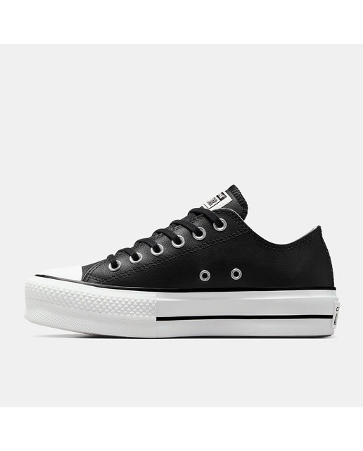 Imagen 4 de Zapatillas casual de mujer Chuck Taylor All Star Lift Clean Platform Baja Piel Converse - Negro Negro