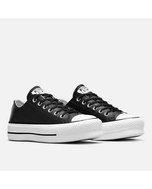 Imagen 5 de Zapatillas casual de mujer Chuck Taylor All Star Lift Clean Platform Baja Piel Converse - Negro Negro