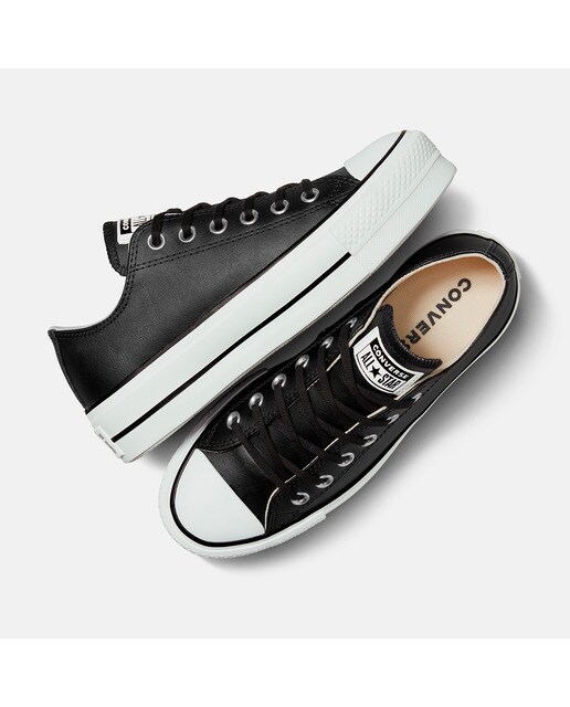 Imagen 6 de Zapatillas casual de mujer Chuck Taylor All Star Lift Clean Platform Baja Piel Converse - Negro Negro