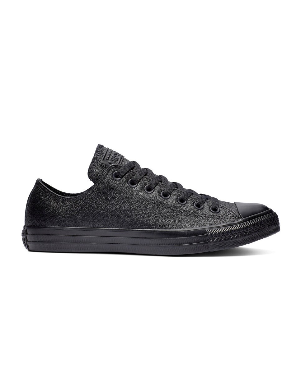 Sapatilhas casual baixas unissexo Chuck Taylor em pele Converse Preto-1