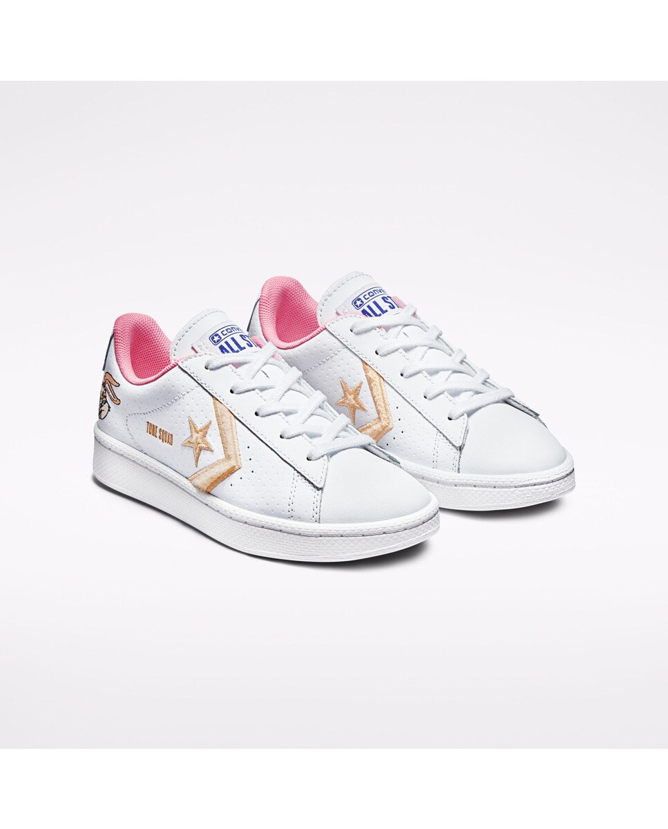 Sapatilhas casual baixas de criança Pro Leather Ox colecção Space Jam Branco-5