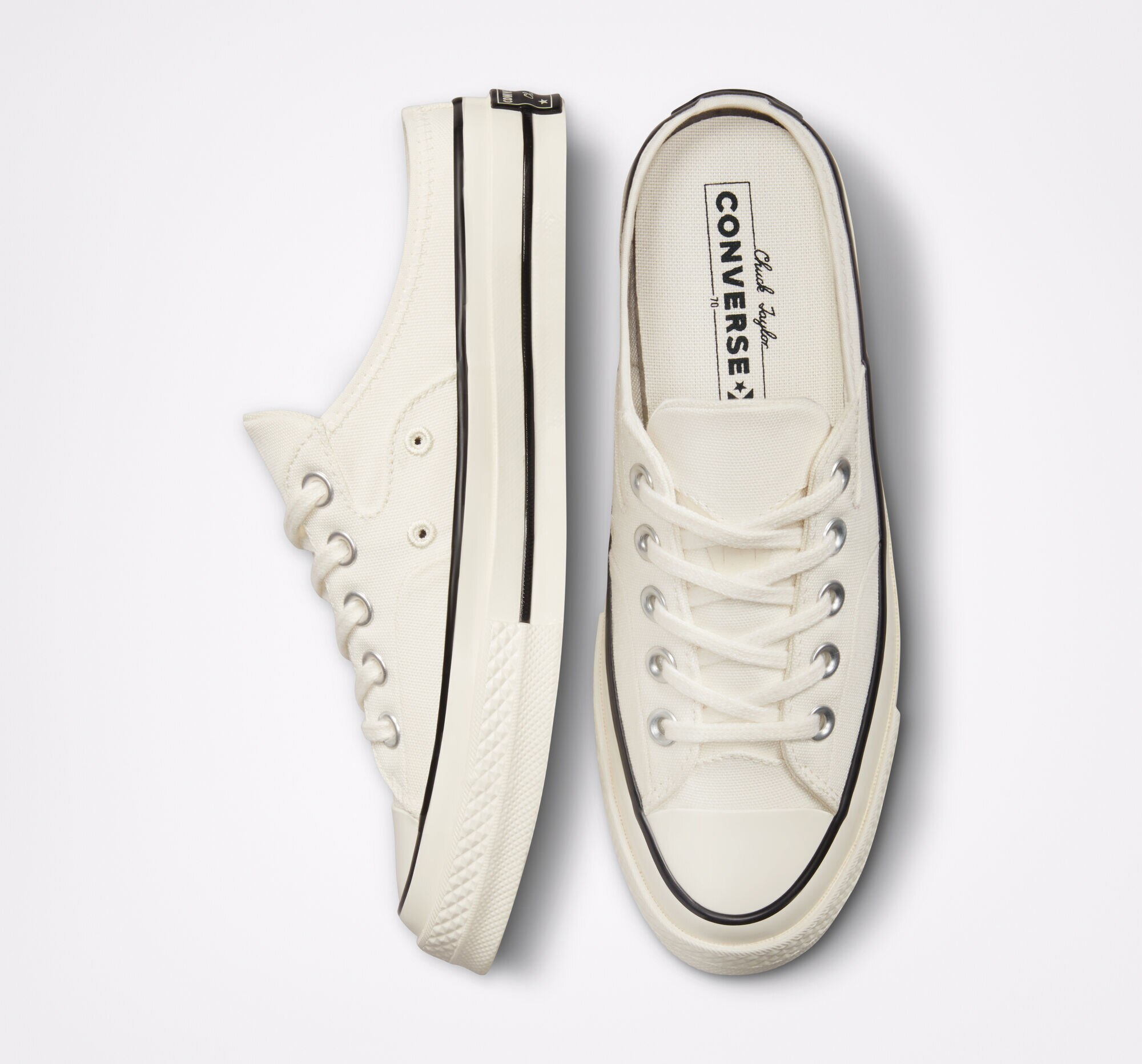 Sapatilhas baixas casual de mulher Chuck 70 Mule Coleção Foundational Converse Branco-3