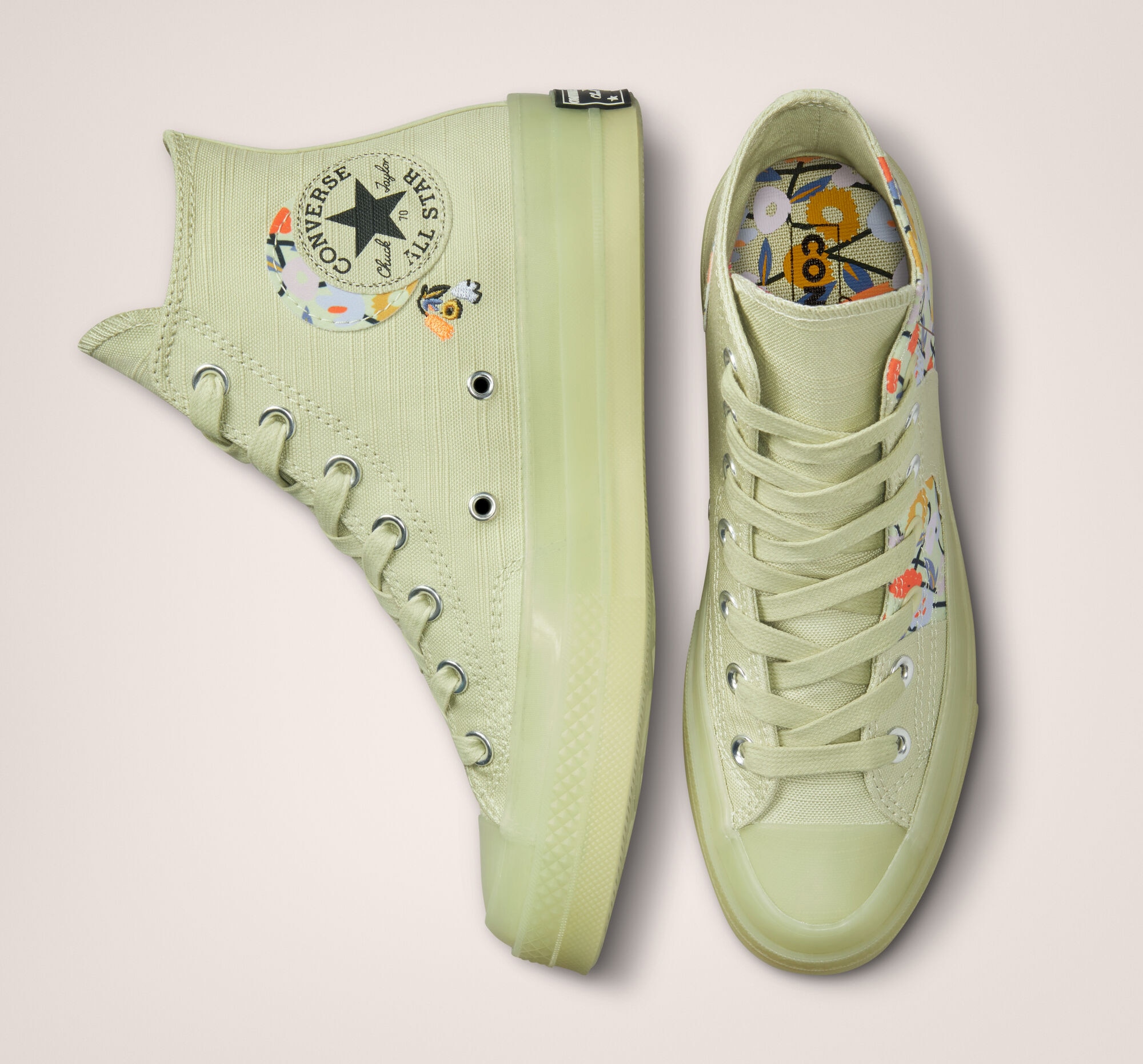 Sapatilhas casual de mulher Chuck 70 alta Converse Verde-2