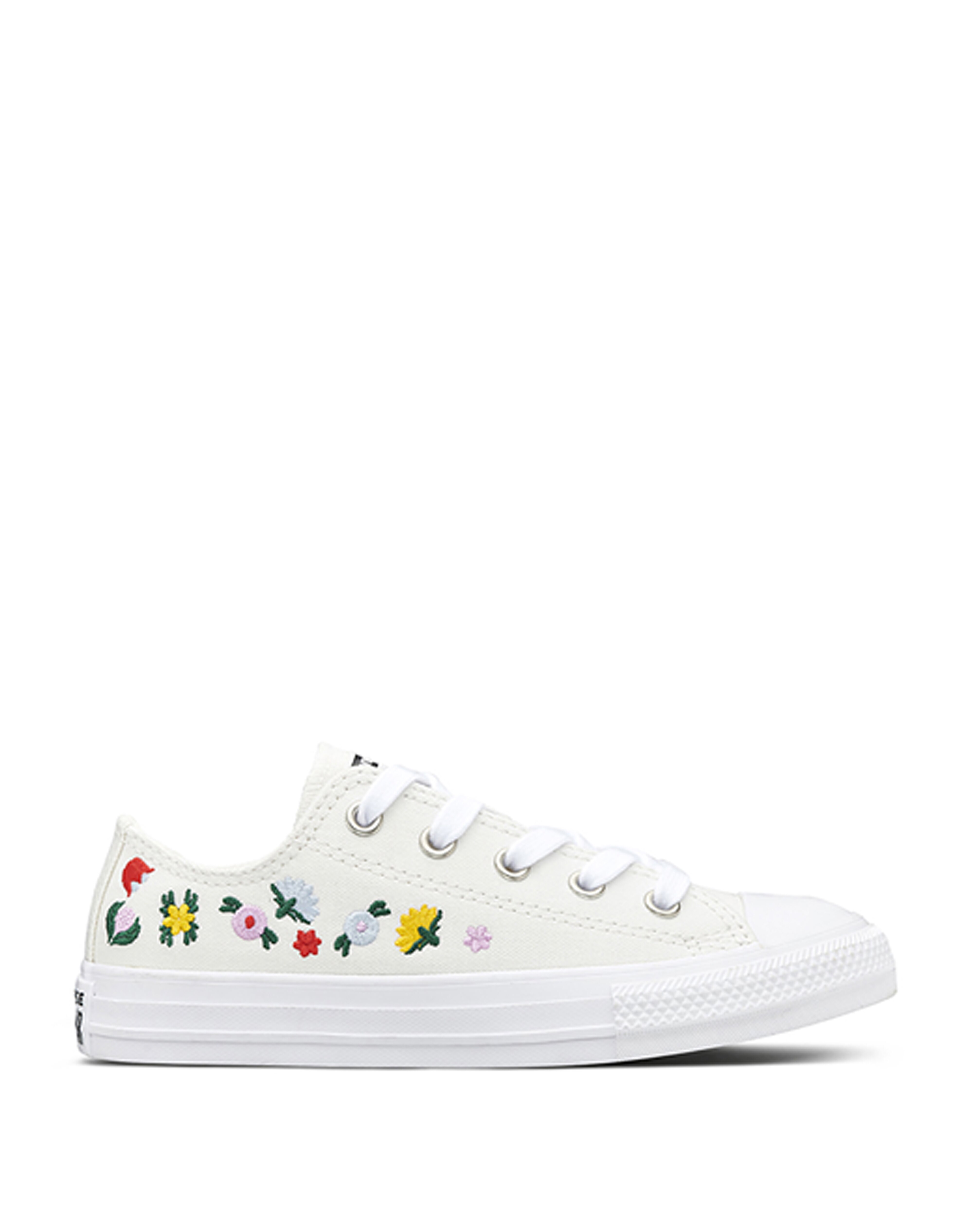 Sapatilhas Casual de Criança Chuck Taylor All Star Baixas Colecção Festival Broderie Branco / Estampado-1