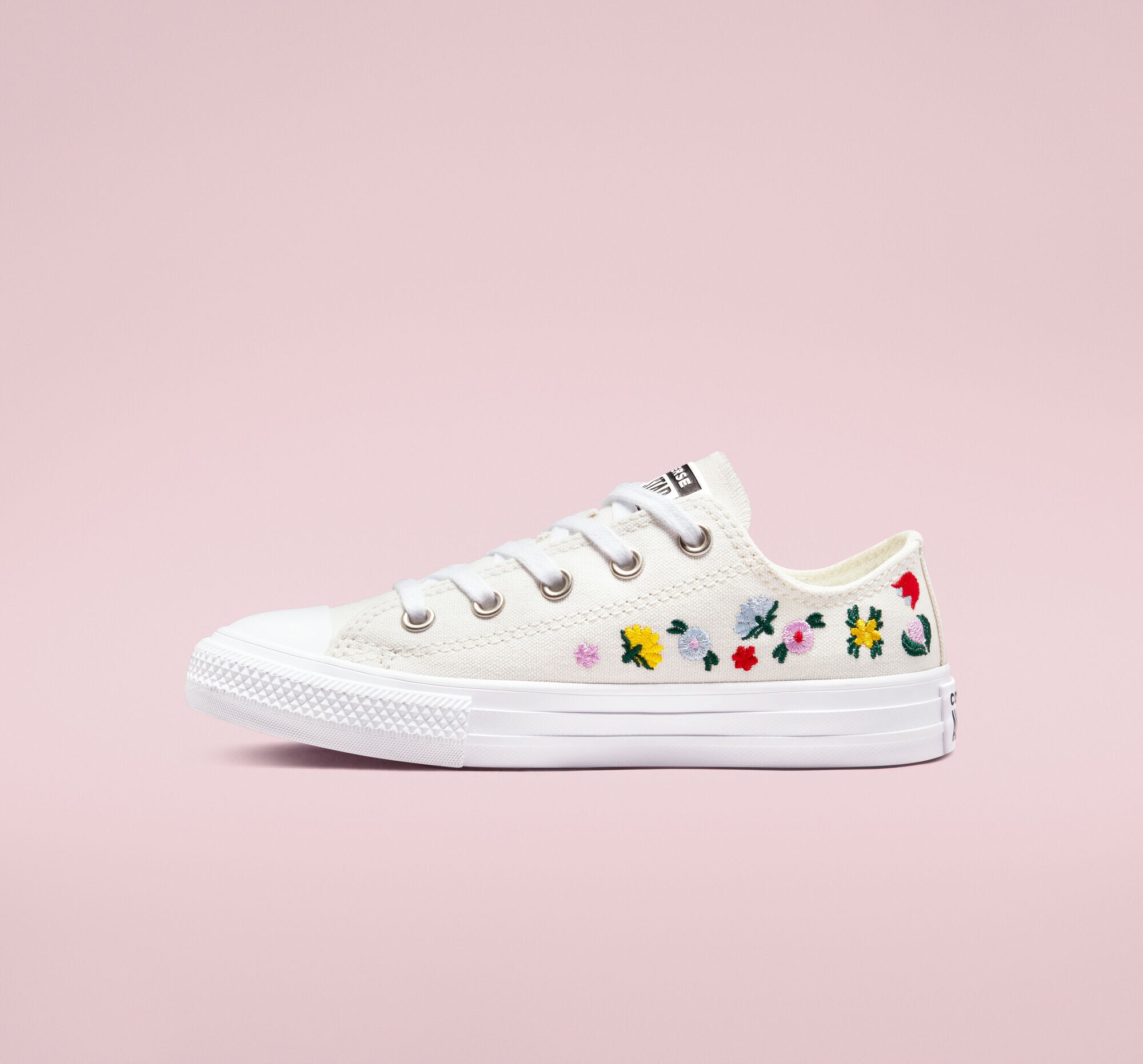 Sapatilhas Casual de Criança Chuck Taylor All Star Baixas Colecção Festival Broderie Branco / Estampado-4