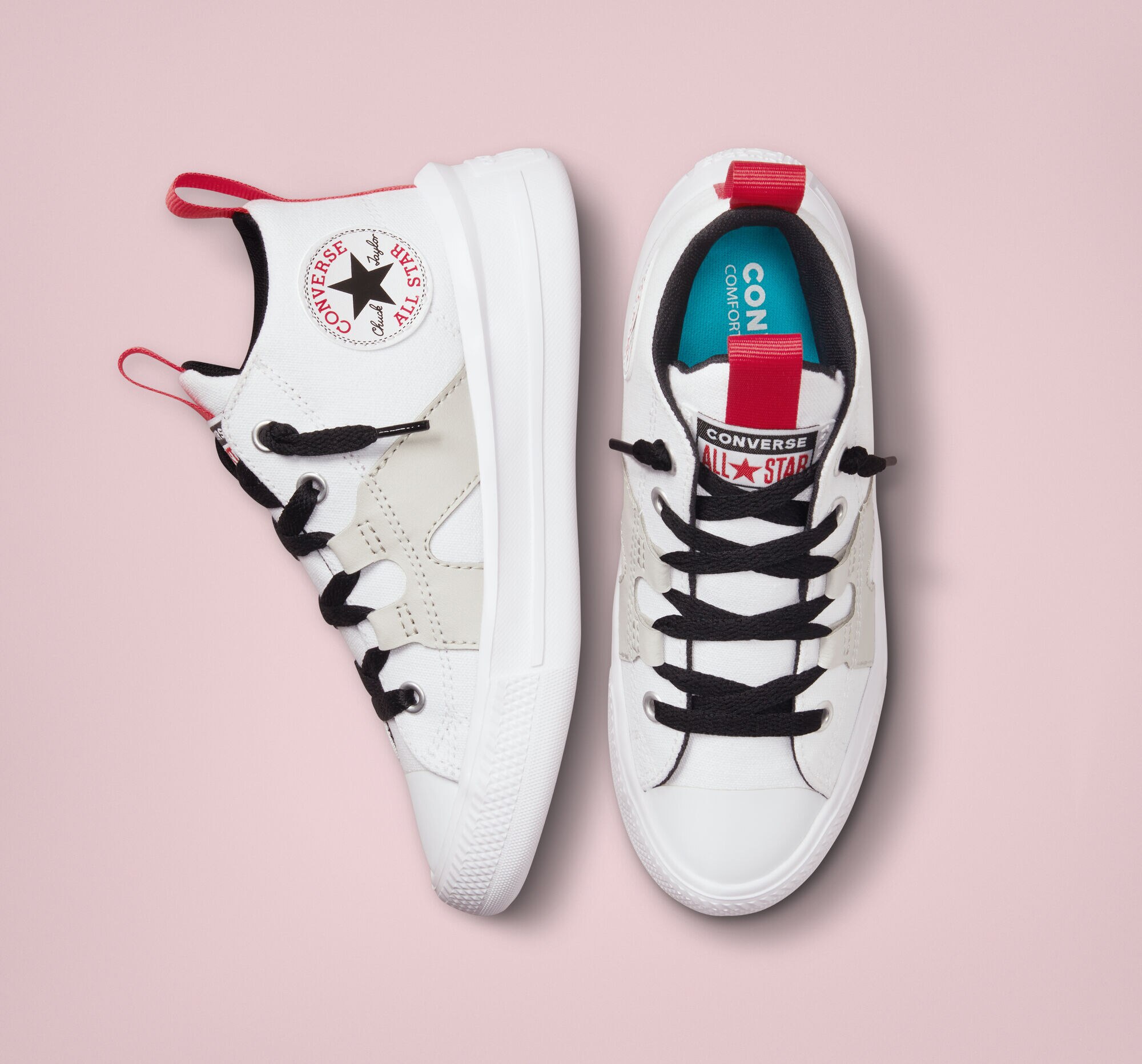 Sapatilhas casual de criança Chuck Taylor All Star Ultra Mid Coleção Color Block Converse Branco-3