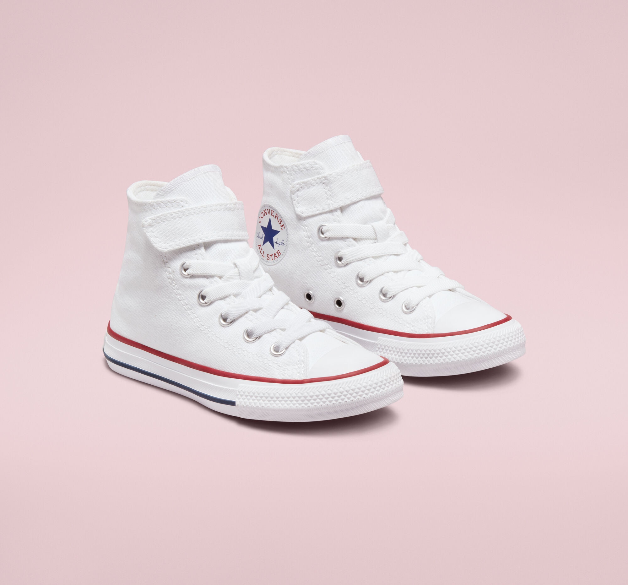 Sapatilhas altas casual de criança Chuck Taylor All Star 1V Colecção Foundation Converse Branco-2