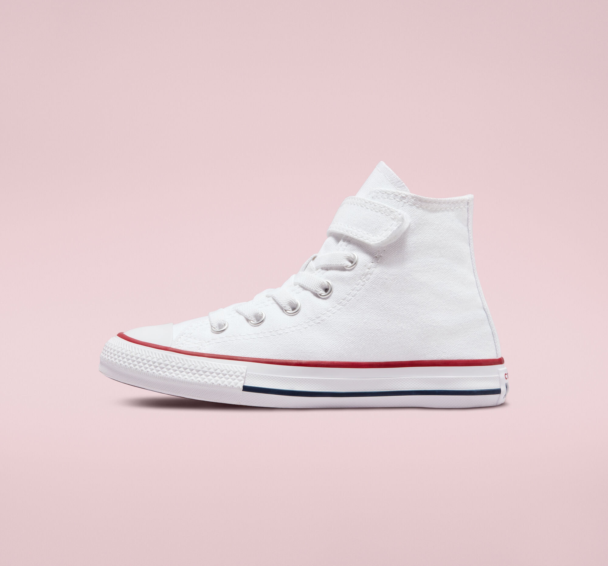 Sapatilhas altas casual de criança Chuck Taylor All Star 1V Colecção Foundation Converse Branco-4
