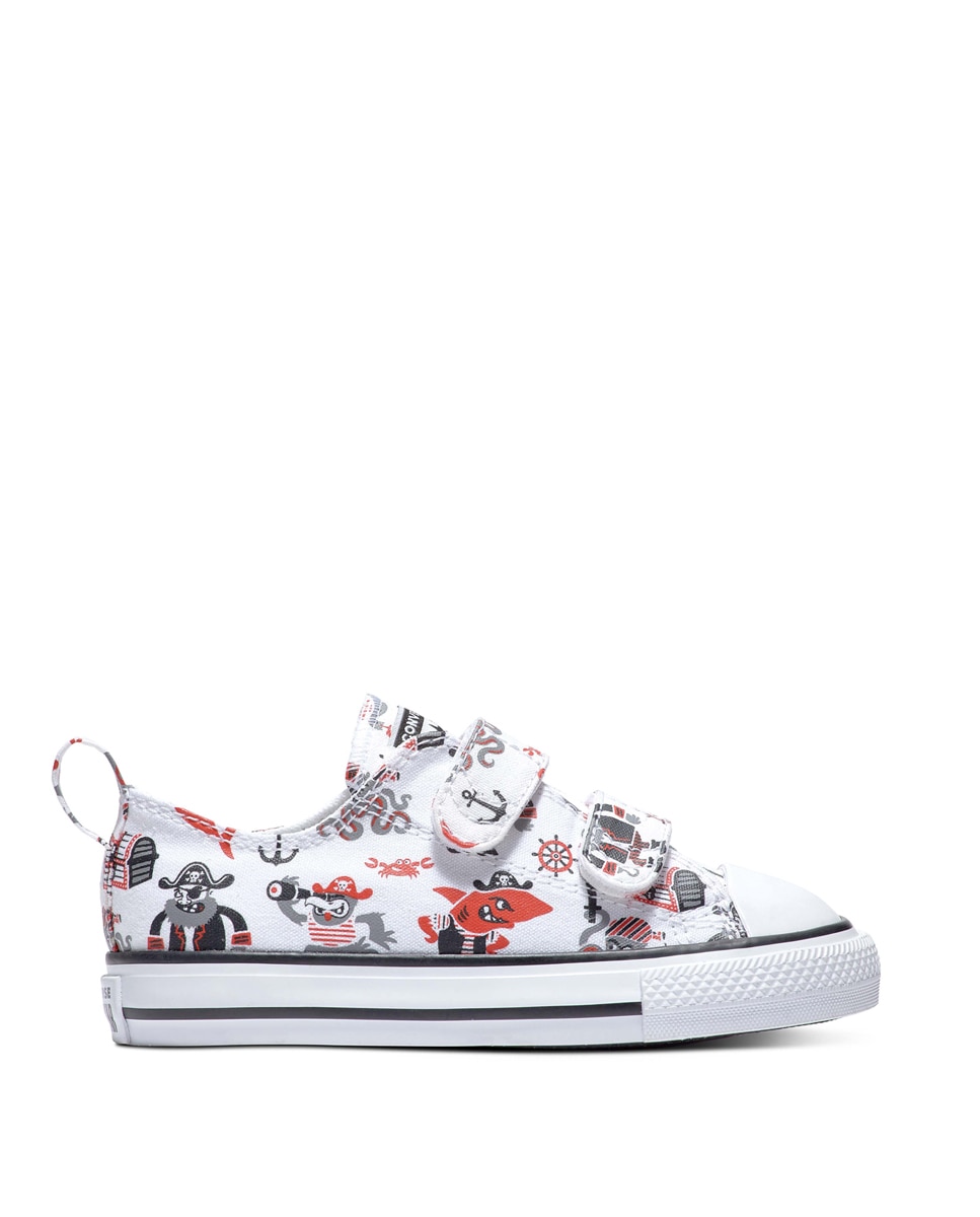 Sapatilhas baixas casual de bebé/criança Chuck Taylor All Star 2V Coleção Pirates Cove Converse Estampado-1