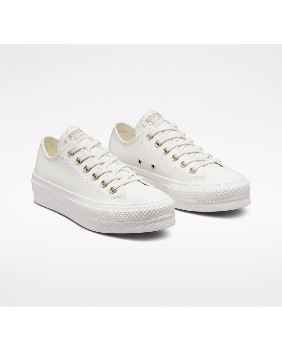Sapatilhas Casual Baixas de Mulher Chuck Taylor All Star Lift Coleção Mono White Branco-2