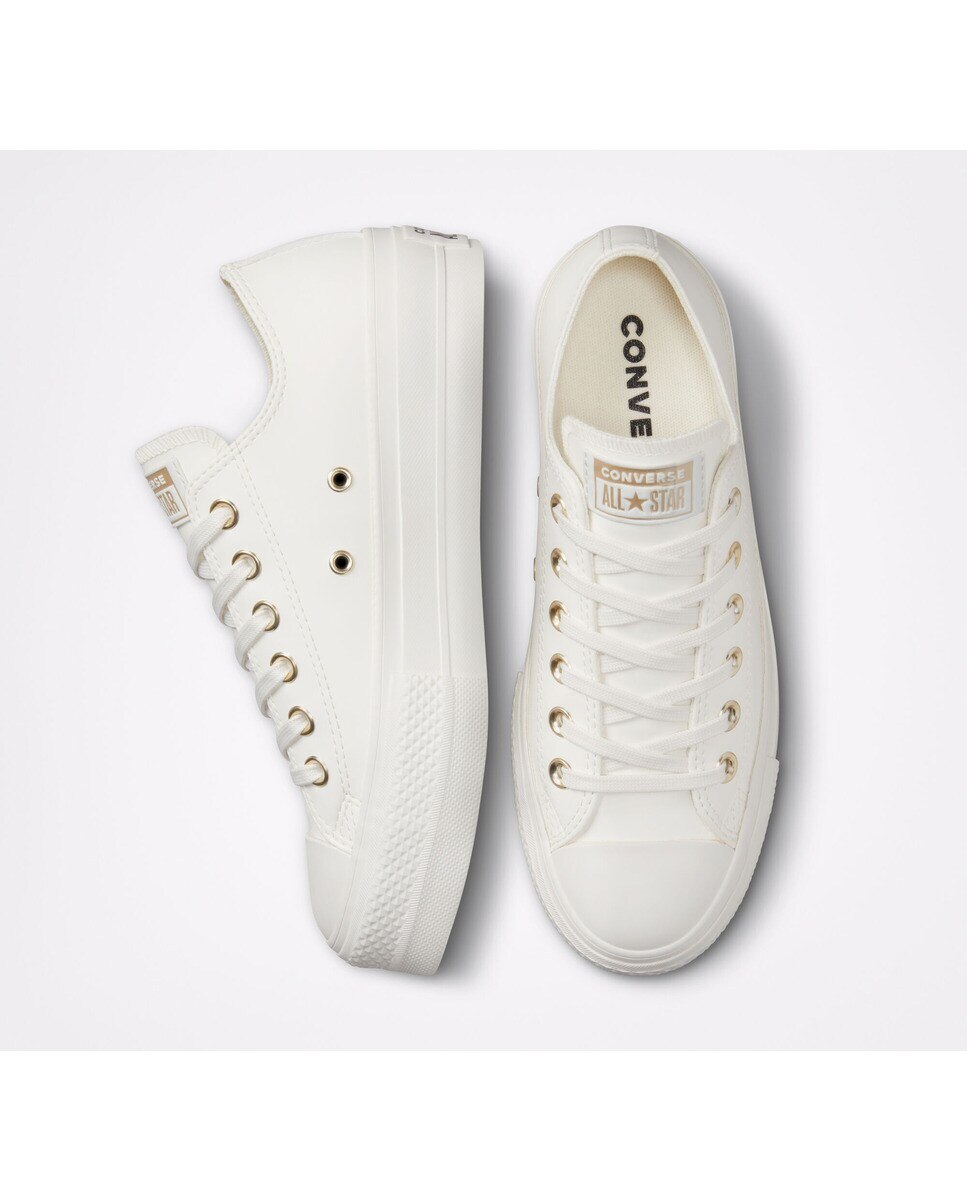 Sapatilhas Casual Baixas de Mulher Chuck Taylor All Star Lift Coleção Mono White Branco-3