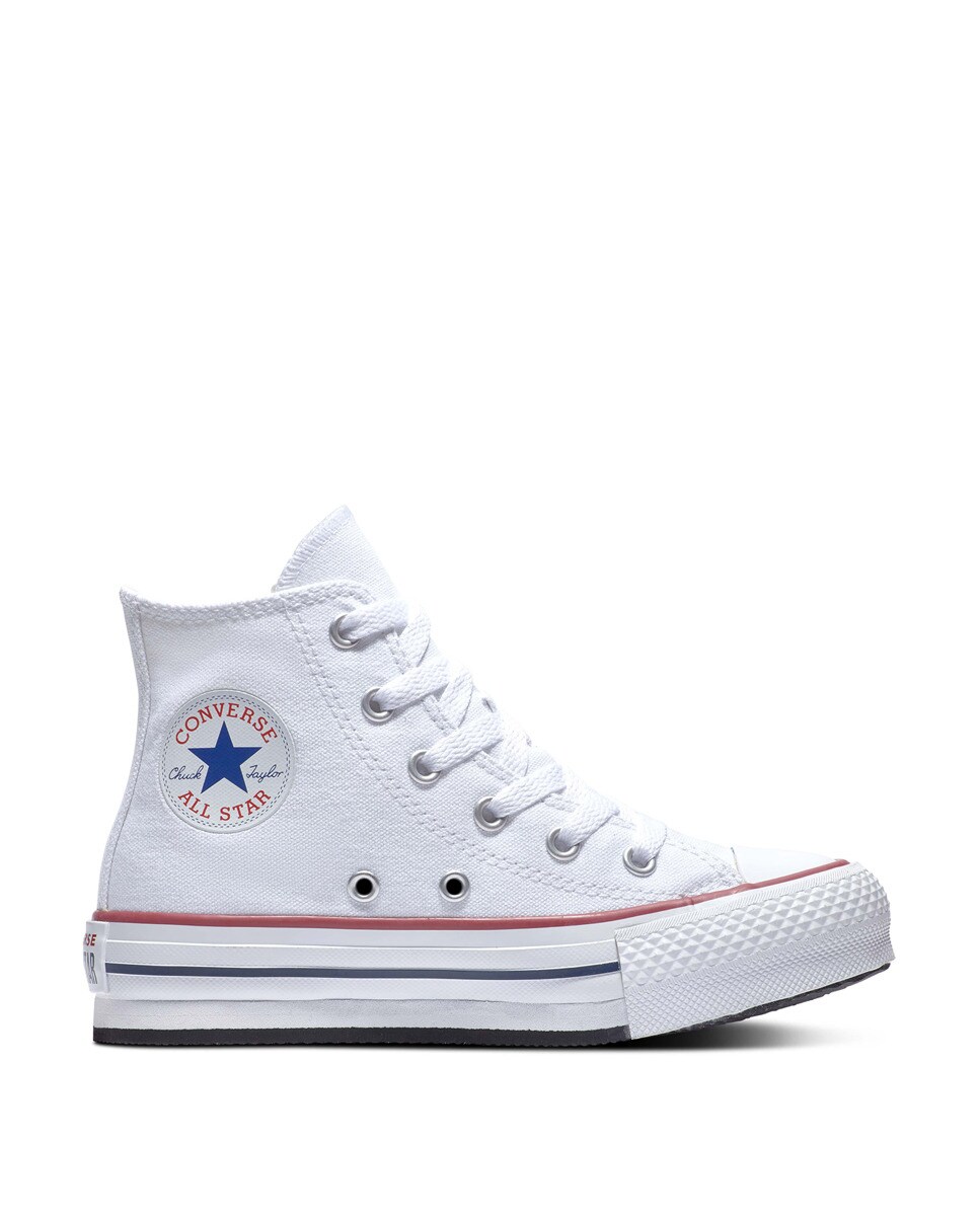 Sapatilhas altas casual de criança Chuck Taylor All Star EVA Lift Colecção Foundation Converse Branco-1