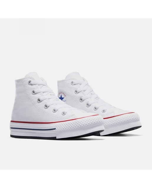 Sapatilhas altas casual de criança Chuck Taylor All Star EVA Lift Colecção Foundation Converse Branco-2
