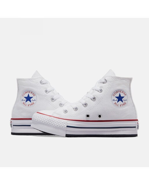 Sapatilhas altas casual de criança Chuck Taylor All Star EVA Lift Colecção Foundation Converse Branco-3