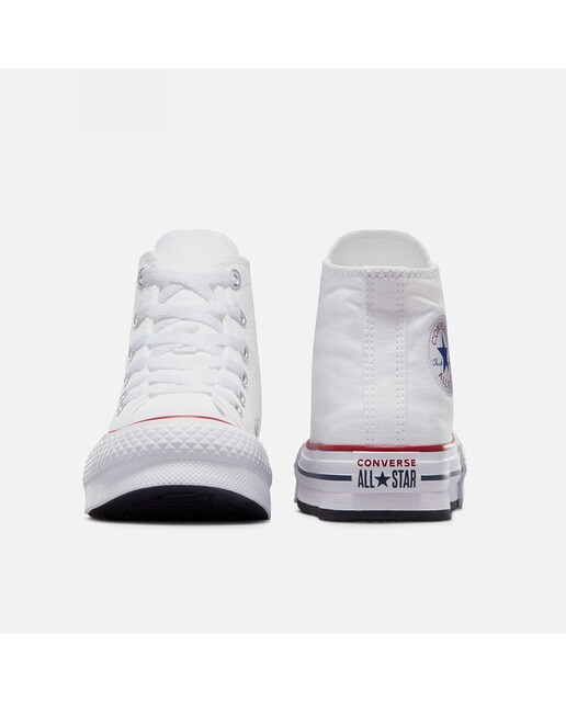 Sapatilhas altas casual de criança Chuck Taylor All Star EVA Lift Colecção Foundation Converse Branco-5