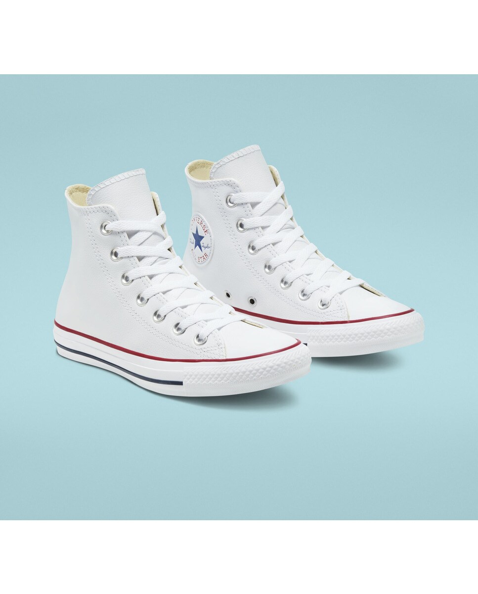 Zapatillas casual unisex Chuck Taylor All Star Alta Piel Converse - Blanco Blanco-2