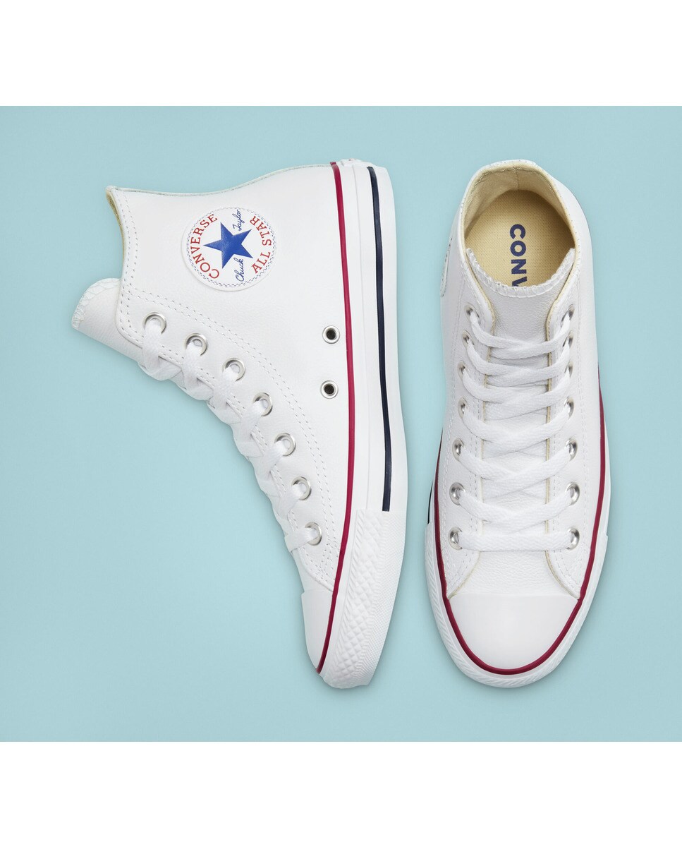 Zapatillas casual unisex Chuck Taylor All Star Alta Piel Converse - Blanco Blanco-3