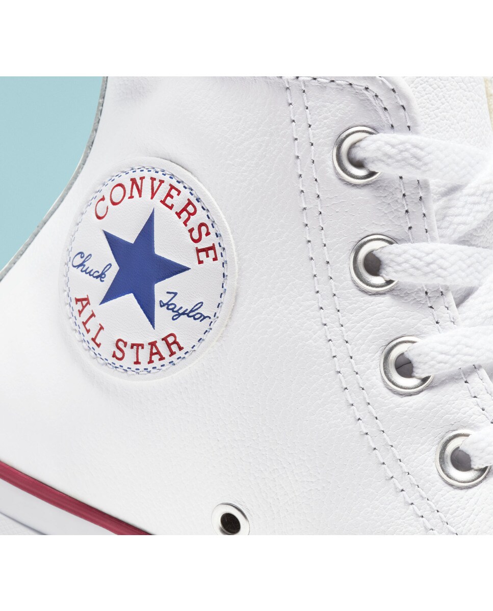 Zapatillas casual unisex Chuck Taylor All Star Alta Piel Converse - Blanco Blanco-6