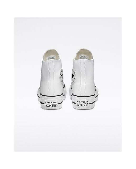 Zapatillas casual de mujer Chuck Taylor All Star Lift Clean Platform Alta Piel Converse - Blanco Blanco-5