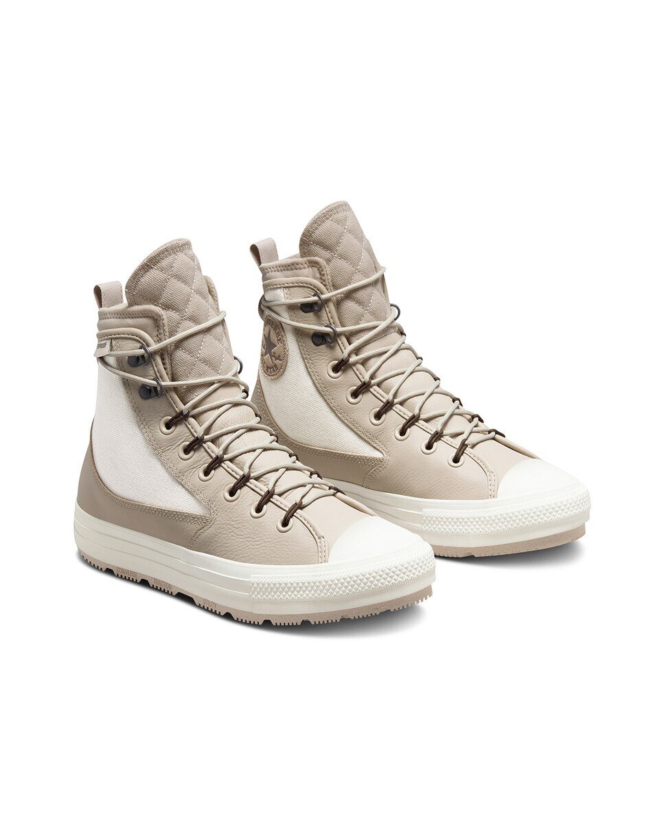Sapatilhas Casual Altas Unissexo Chuck Taylor All Star Coleção All Terrain em Pele Bege-2