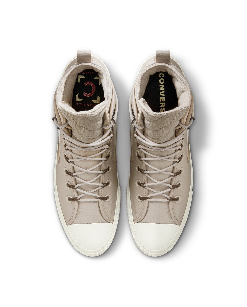 Sapatilhas Casual Altas Unissexo Chuck Taylor All Star Coleção All Terrain em Pele Bege-3