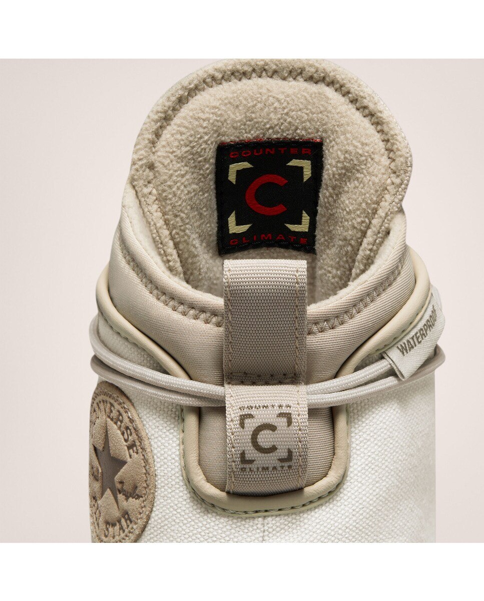 Sapatilhas Casual Altas Unissexo Chuck Taylor All Star Coleção All Terrain em Pele Bege-7