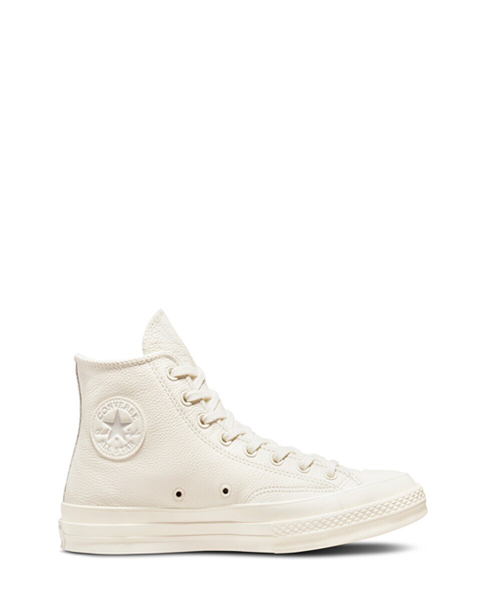 Sapatilhas Casual Altas Unissexo Chuck 70 Coleção Tonal Leather Branco-1