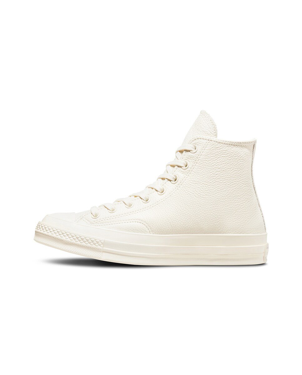 Sapatilhas Casual Altas Unissexo Chuck 70 Coleção Tonal Leather Branco-4