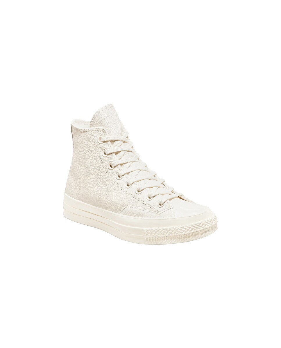 Sapatilhas Casual Altas Unissexo Chuck 70 Coleção Tonal Leather Branco-7