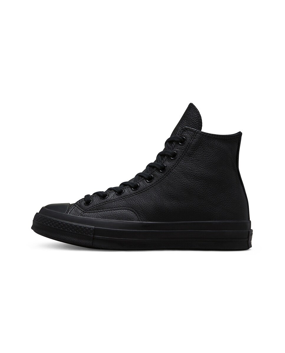 Sapatilhas Casual Altas Unissexo Chuck 70 Coleção Tonal Leather Preto-4