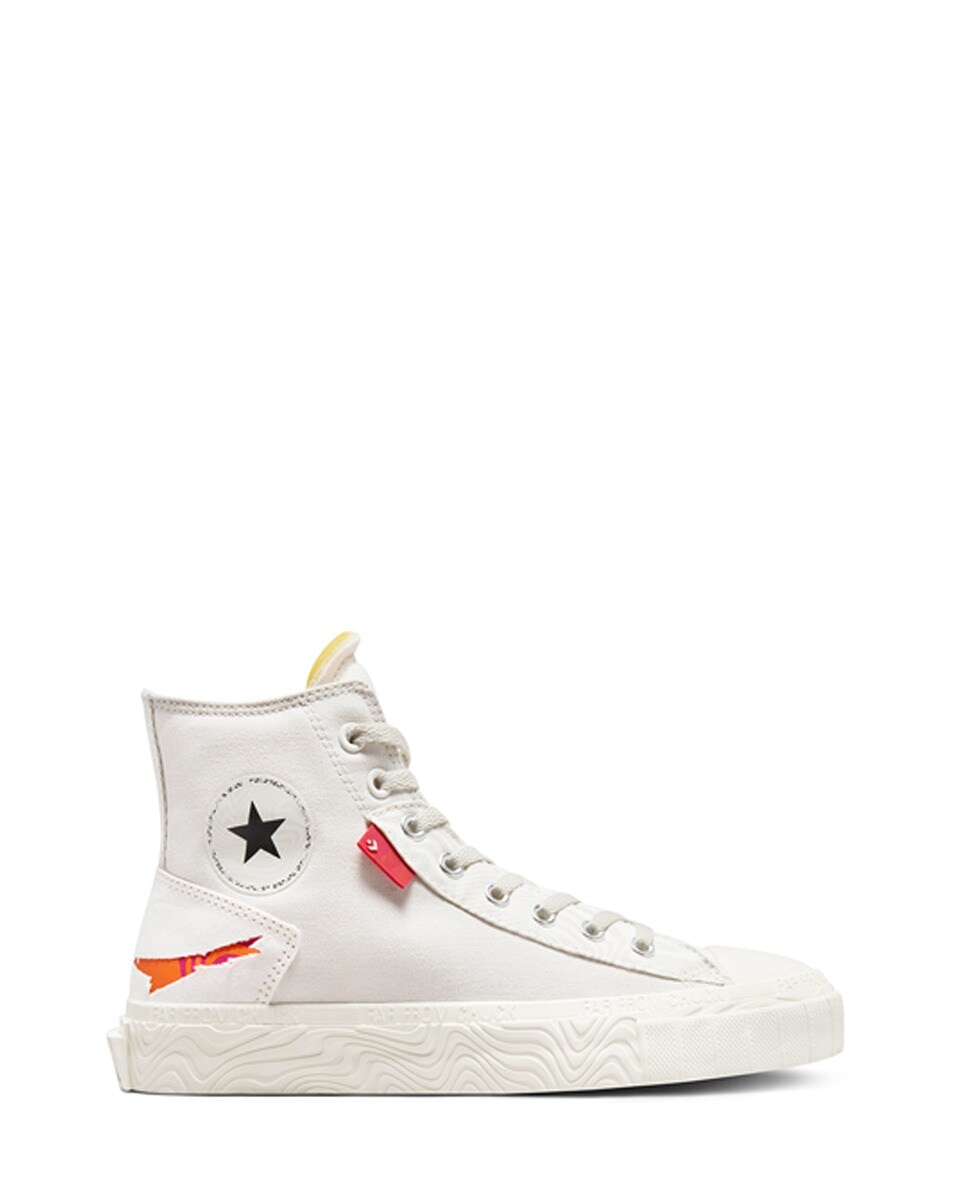 Sapatilhas Casual Altas Unissexo Chuck Taylor All Star Coleção Tear Away Branco-1