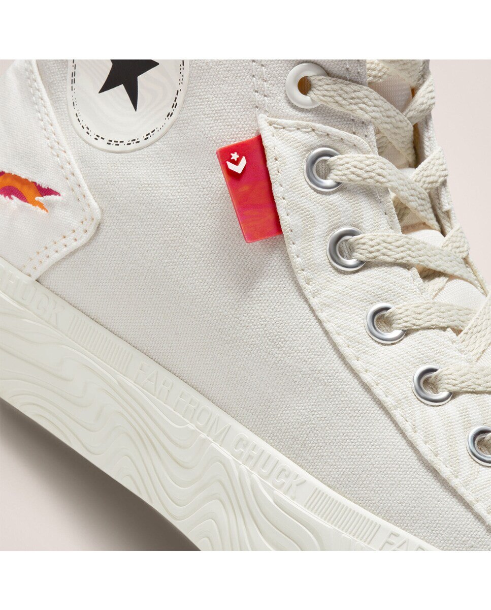 Sapatilhas Casual Altas Unissexo Chuck Taylor All Star Coleção Tear Away Branco-10